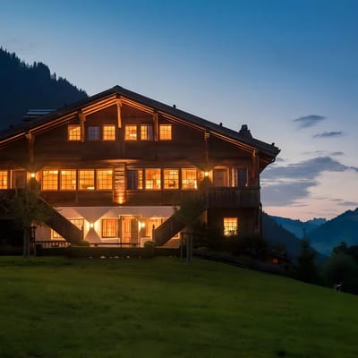 Elegant Alpine Chalet with Spa 