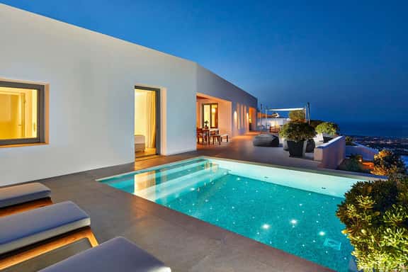 Modern Santorini Villa with Infinity Pool &Jacuzzi - Image 1