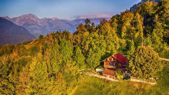 Alps Chalet for Big Group with Sauna & Yoga Terrace