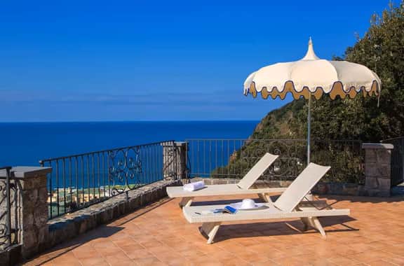 Panoramic Sea View Villa with Hot Tub & Terraces