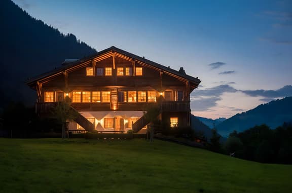 Elegant Alpine Chalet with Spa 