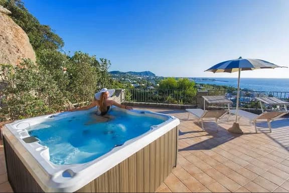 Panoramic Sea View Villa with Hot Tub & Terraces