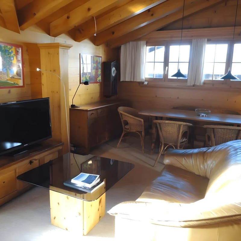 Top Floor Chalet with Balcony and Parking in Saanen